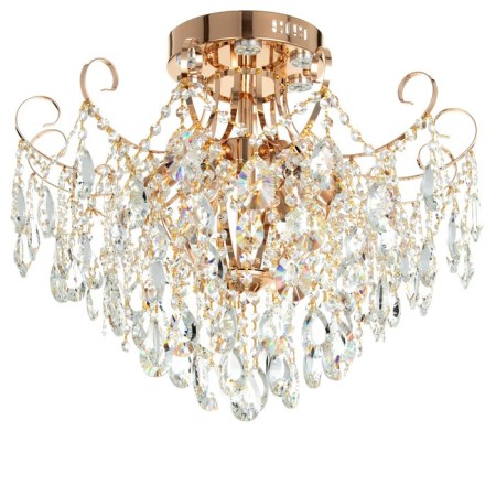 Chandelier 6x60W E27 +LED PDD Gold 56x56x47cm SVK
