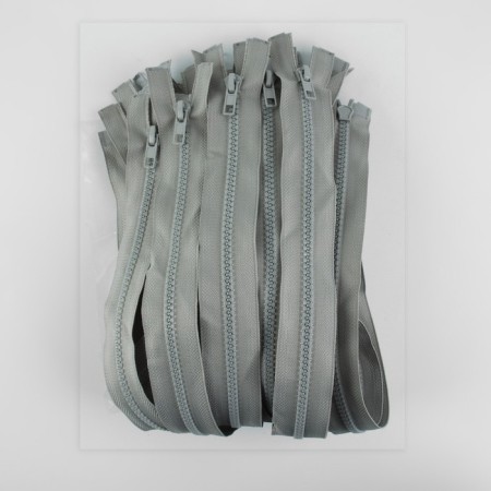 Lightning "Tractor", No. 5, connective, 2 runners, automatic locks, 90 cm, color light gray-2