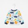 Nursery blouse, color light blue/animals, height 68 cm