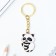 Key keychain for children, metal "raccoon", 2.8 x 4.3 cm