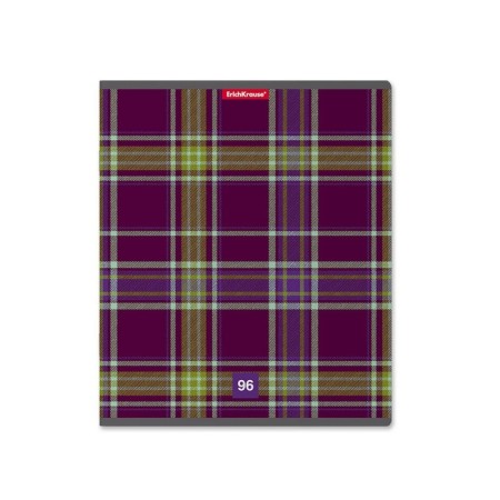 A notebook of 96 sheets in the Erichkrause "Scottish Cage", cover coated cardboard, offset unit, whiteness 100%, 5 types of mix-4