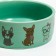 Ceramic bowl "Important dog" 250ml, 11.5 x 5 cm, mint