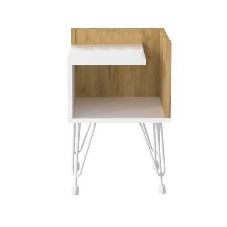 Bedside table Liverpool 35x35x48 cm, oak craf gold, white-3
