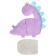 Developing toy "Dino Lavender", with cherry bones, 21 cm