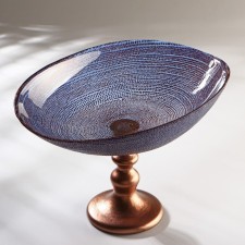 Serving dish for fruits Inspiration, D = 30 cm, on the leg, purple color