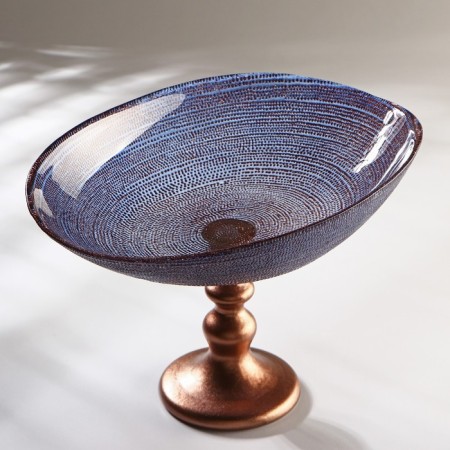Serving dish for fruits Inspiration, D = 30 cm, on the leg, purple color