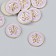 Decor for creativity Plastic "Rose in the Circle" lilac, gold 0.3x1.8x1.8 cm