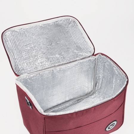 A thermal tower with a zipper 9 l, a long belt, the color is red-2