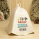 Bath cap "This is what the best mother looks like" with a print, white