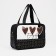 Cosmetic bag with lightning, black color