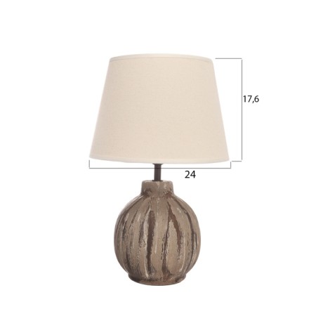 LUEZE table "Louise" 1x40W E27 coffee with cream 25x25x38, 5cm-5