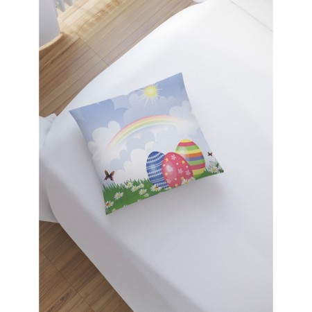 Pillowess decorative "Rainbow over meadow", on lightning, size 45x45 cm-1