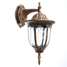 Sadovo-park lamp Feron PL6302, IP44, E27, 60 W, 190x160x380 mm, color black gold