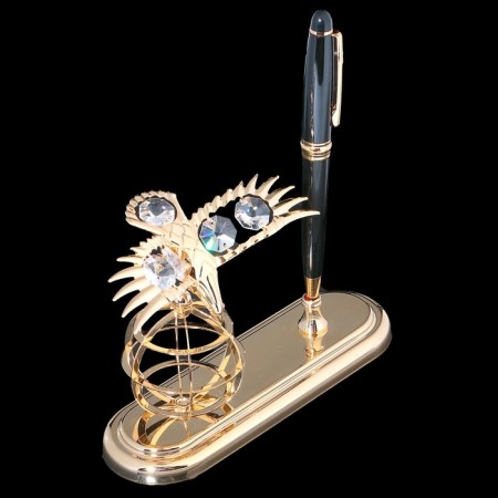 Pen on the stand "Eagle", 9 × 15 × 13.5 cm, with crystals