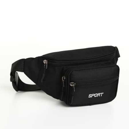 Board belt on lightning, 2 external pockets, black color