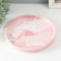 Standing interior ceramics "pink marble" circle 25x25 cm