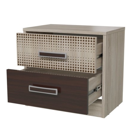 Rumba bedside table, 500 × 330 × 465 mm, the color of the sonoma / wenge oak-1