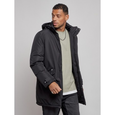 Extensive male winter park, size 54, black color-8