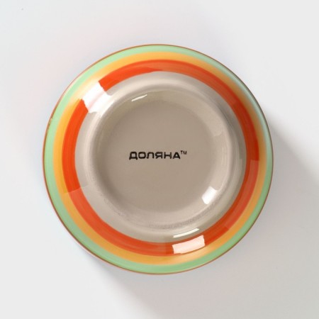 Baside Ceramic Dolyana "India", 300 ml, d = 11 cm, color orange color-3