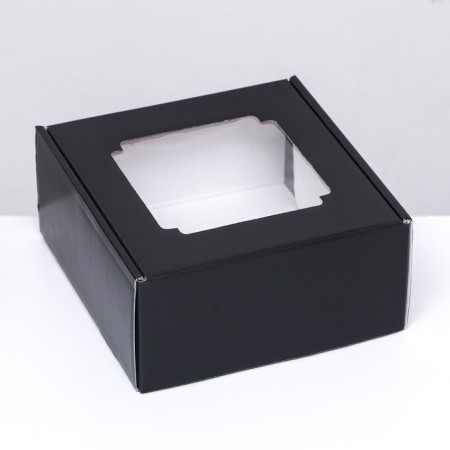 Self -charged box, with a window, "Malevich" 19 x 18 x 8 cm-1