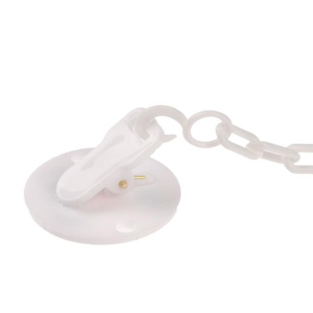 Holder for the nipple - dummy "I love mom", on the chain, white color-3