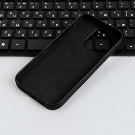 Red Line Ultimate cover, for iPhone 14 Pro, silicone, microfiber, black-2