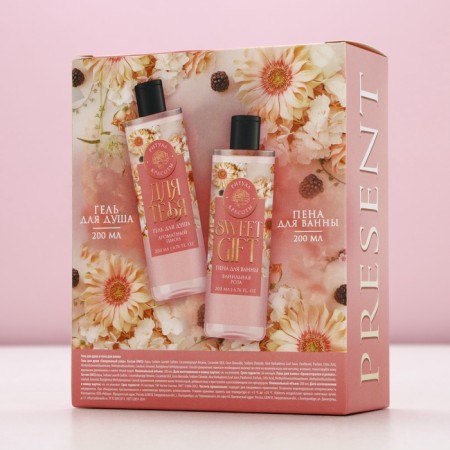 Gift set of cosmetics “Bright Spring!”, Shower Gel 200 ml and bath foam 200 ml, pure happiness-9
