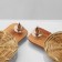 Earrings "Vakanda" style, wicker disk, color beige-brown