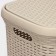 Besnaya basket with a rattan lid, 60 l, 34 × 44 × 55 cm, Latte color