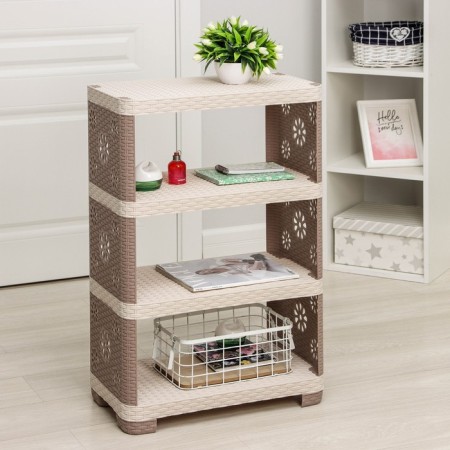 The floor launcher is "braid", 4 sectional, cocoa color
