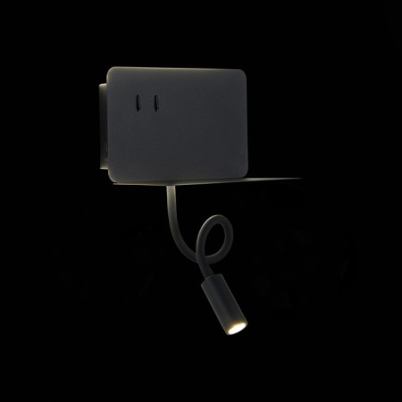 Wall lamp ST LUCE. SL1576.401.02. 2x3 watts, LED, 4000K, 470 LM, 20x15 cm, black color-1