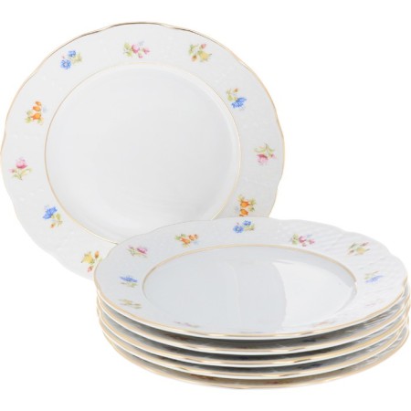Set for cake 7/6 Natalie, decor “Small flowers, gold laying”, 7 items-1
