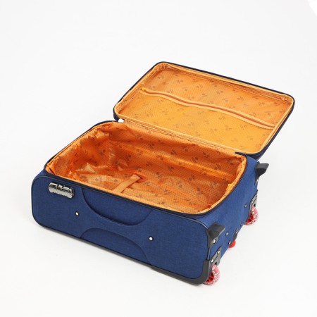 Middle suitcase 24 ", lightning department, code castle, 3 wheels, 2 external pockets, blue color-8