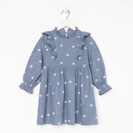 Baby dress KAFTAN "Leaflets", p. 34 (122-128), blue-7