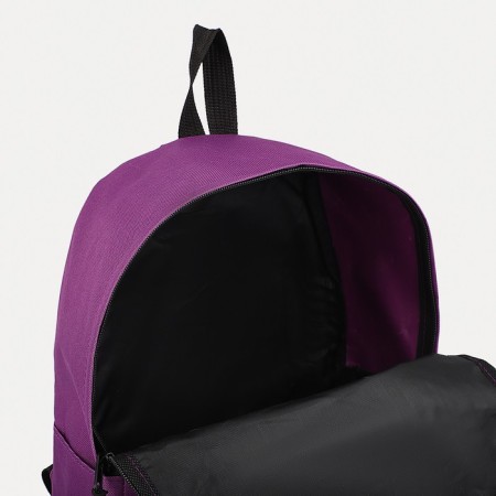 Youth backpack on lightning from textiles, external pocket, purple color-3