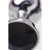 Anal plug Metal by Toyfa, silver, with a black crystal, 7.5 cm, d = 3 cm