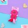 Set for hair "Ormoral" (4 elastic bands, 2 clamps 4 cm) cherries corrugated, pink