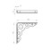 Tundra bracket, decorative 182x182 mm, white, 1 pc.