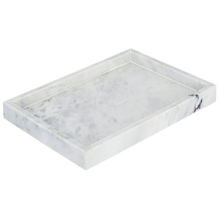 Bergenson Bjorn Marm tray, white marble, 28x20 cm, color white marble-1