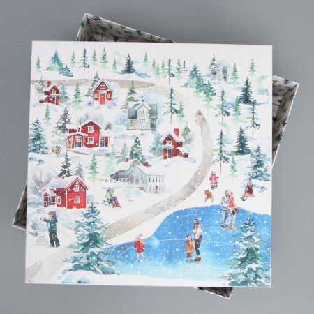 Box the team "Fairytale moments", 26 x 26 x 8 cm, New Year-2