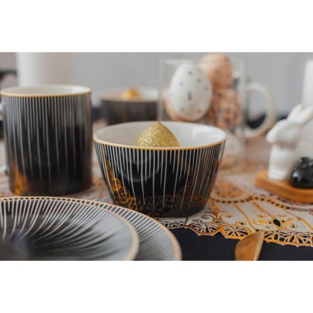 Ceramic “Flying” ceramic bowl, 400 ml, d = 11.5 cm, black color-2