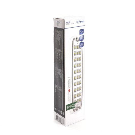 Emergency lamp Feron EM111, IP20, LED, 2 W, 275x55x70 mm, white color-2
