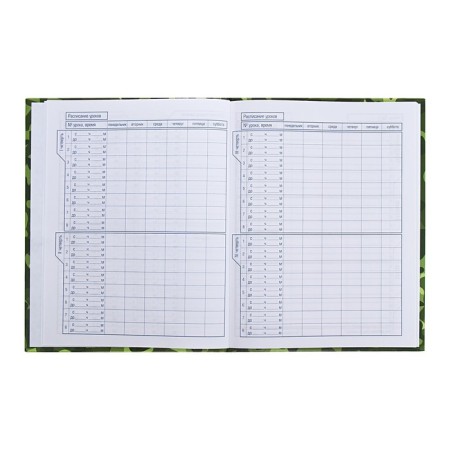 Universal diary for grades 1-11 "camouflage", solid cover, glossy lamination, 40 sheets-6