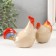 Souvenir ceramics "Rooster and chicken" set 2 pcs 5.3x8.2x7 5.3x10.5x10 cm