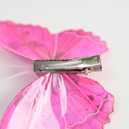 Butterflies for decor and floristry, on the clothespin, plastic, mix, 5 cm and 8 cm-4