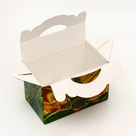 Gift box "Festive silk bended" New Year's suitcase medium 20 x 12 x 19 cm 1065302-4