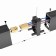 Connector with mount to the ceiling Mantra Hanok, 47.3x17x100 mm, black color