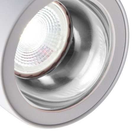 Lamp for a single -phase track system Escada, 20035tra/01 SWH/Ch. 1x50W, GU10, 74x120x155 mm, white matte color/chrome-1
