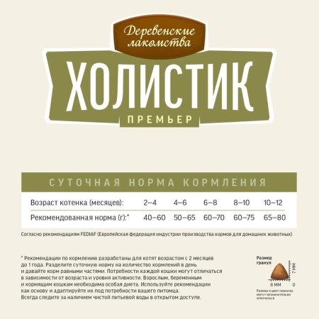 Dry food Holistic Prime Minister "District Goods", for kittens, chicken, 400 g-3