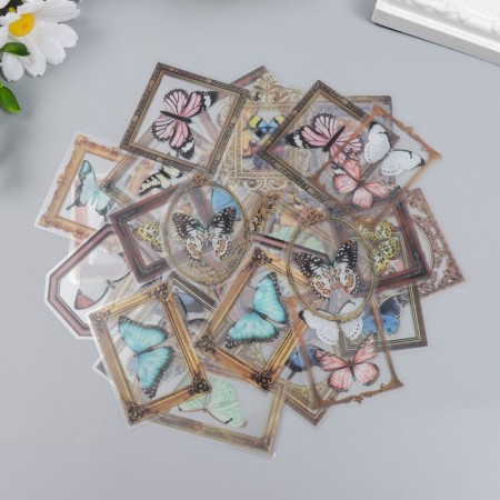 Stickers for creativity "Butterflies in the paintings" set 40 pcs 12x9 cm